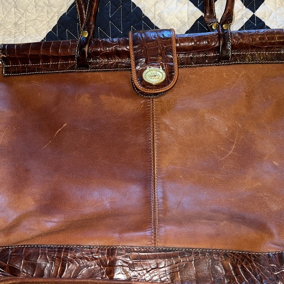 Large vintage Brahmin tote leather satchel - Picture 2 of 14